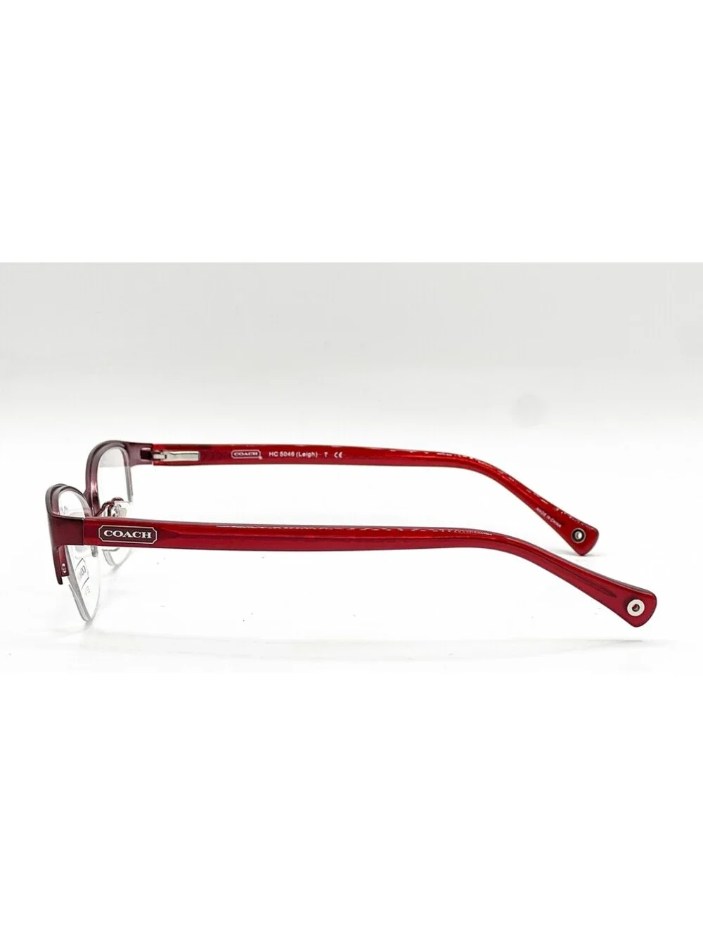 Coach HC 5046 9134 Satin Burgundy Rectangle Authentic Eyeglass Frames 50-18-135